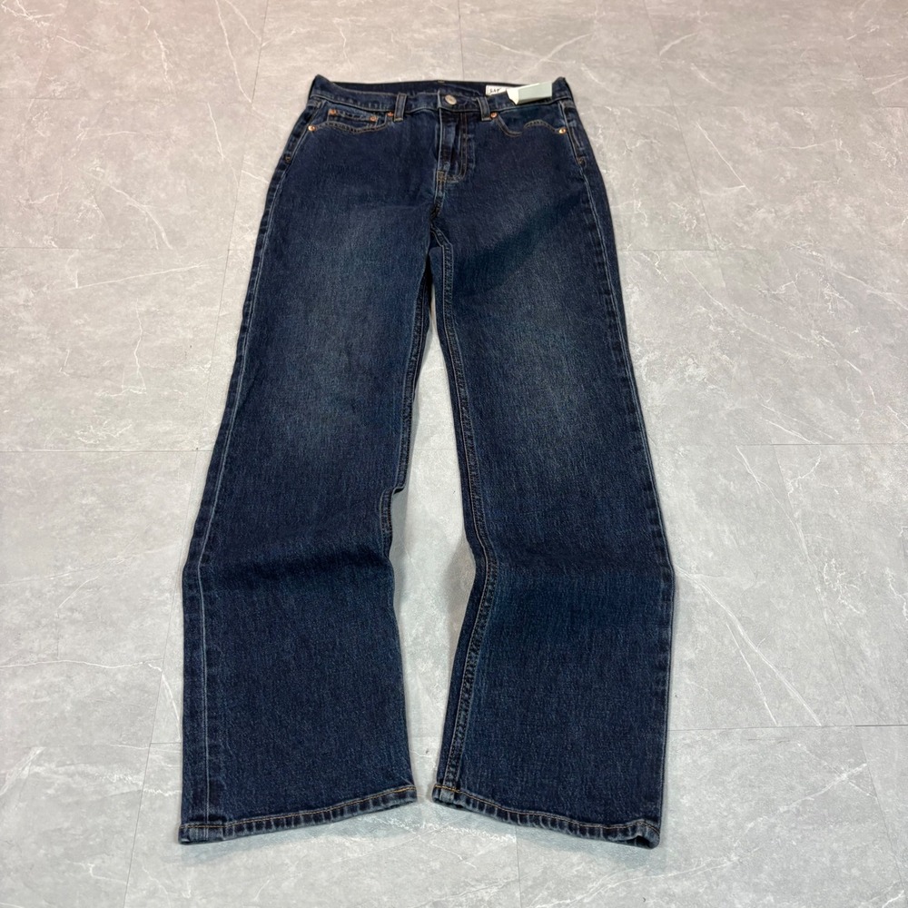 Gap 90s Straight High Rise Jeans Womens 28 6R Dark Wash Denim Slim Hip Thigh